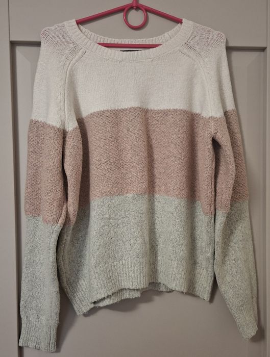 Sweter sweterk w paski kolorowe. Primark, roz. XL