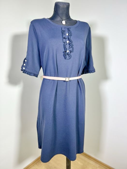 Sukienka wiosenna elegancka Wygodna casual Basic 46 xxxl kobieca