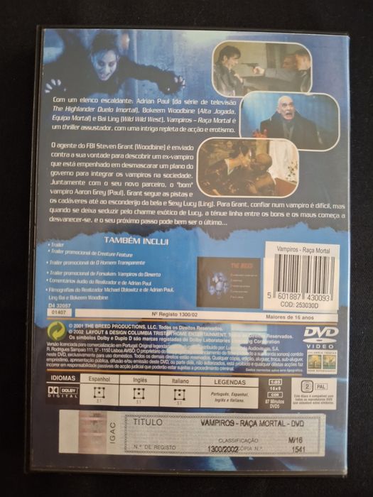 DVD Vampiros. Raça Mortal.