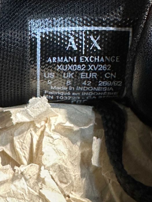 armani exchange 42 buty męskie trampki skórzane