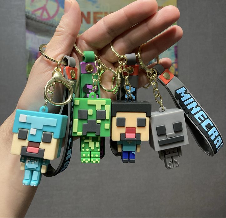 Брелок на ключі прикраса на рюкзак ігрова фігурка Майнкрафт Minecraft