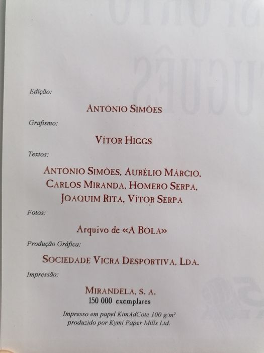 Livro História de 50 anos do desporto português, edição A Bola
