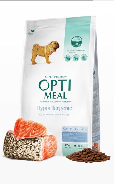 Корм Оптіміл Optimeal лосось, індичка,курка