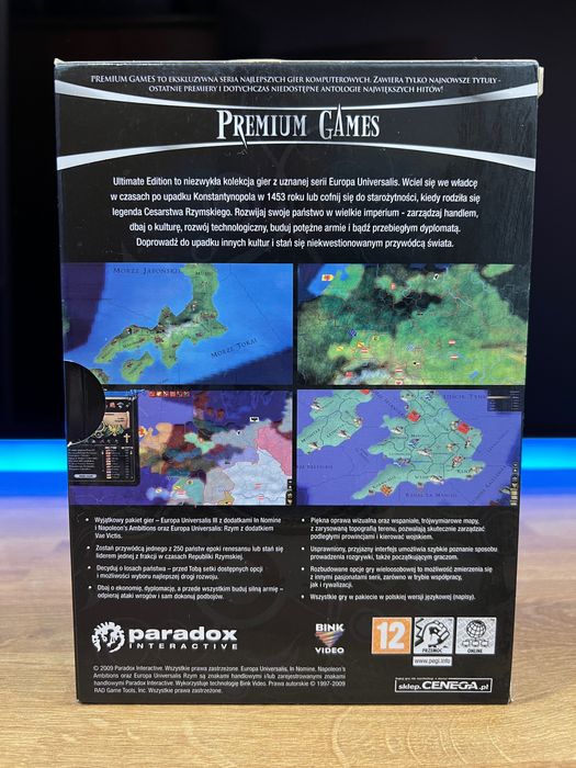 Europa Universalis III 3 + Rzym (PC PL 2009) wydanie Premium Games