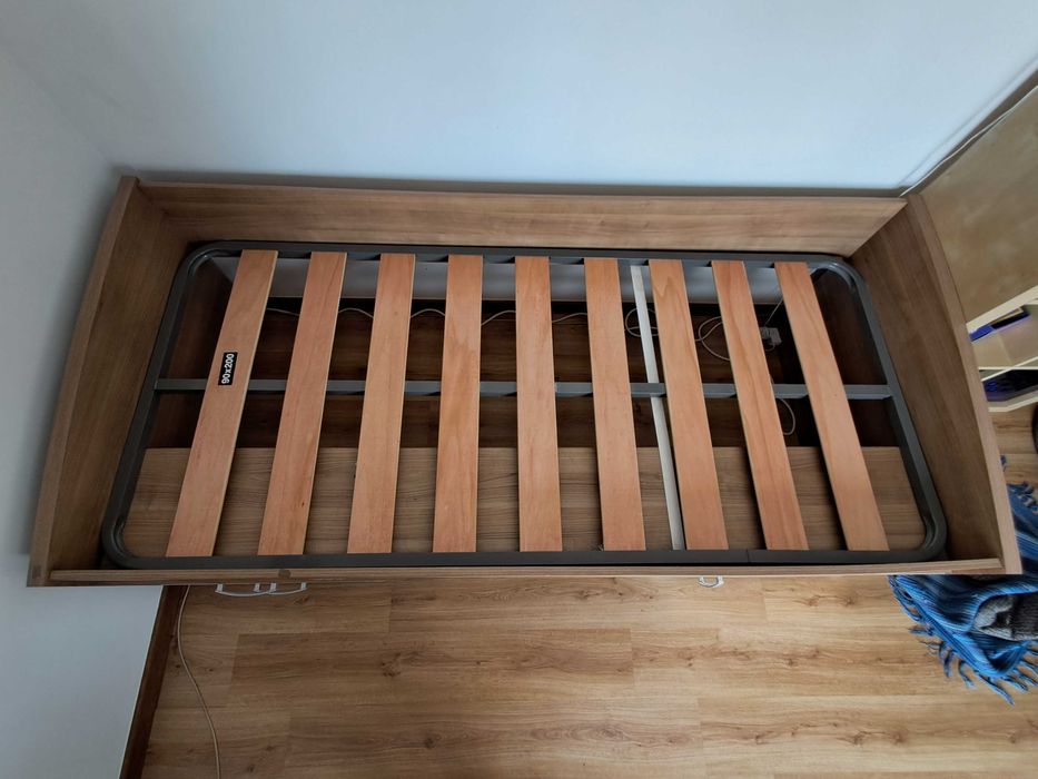 Cama Solteiro/Criança com Arrumação + Estrado + Colchão