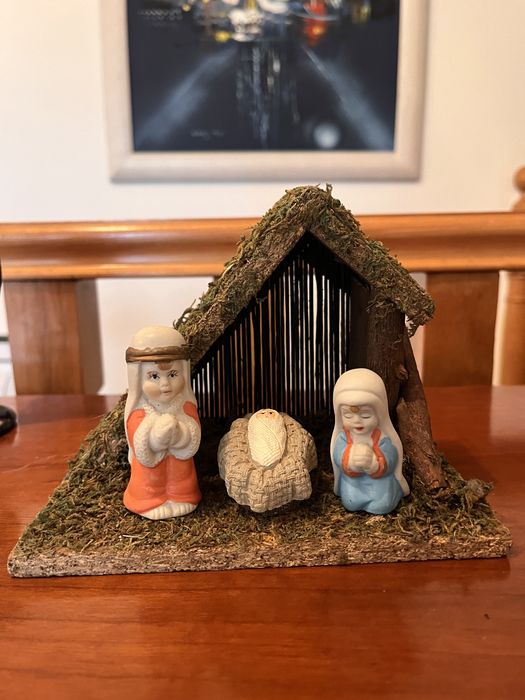 Presépio com cabana (como novo)