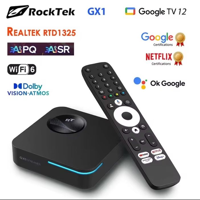 Преміум медіаплеєр RockTek GX1 UHD 4Гб/32Гб  Сертифікований Google TV 14