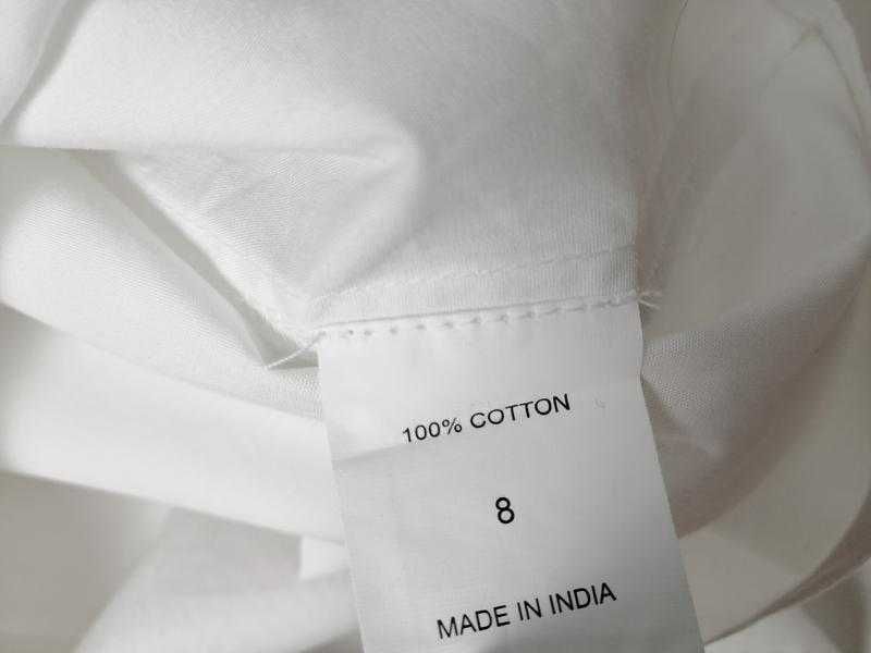 Белая хлопковая удлиненная свободная рубашка