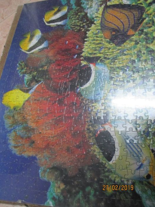 Quadro feito em puzzle - Aquário