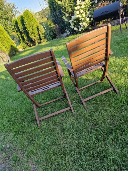 Krzesła ogrodowe drewniane 2 szt