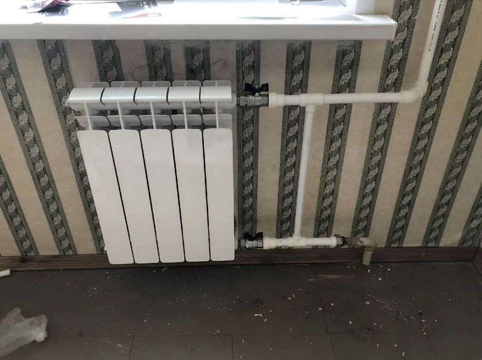 Замена Отопления, Батарей, Котлов, Установка радиаторов Сантехник