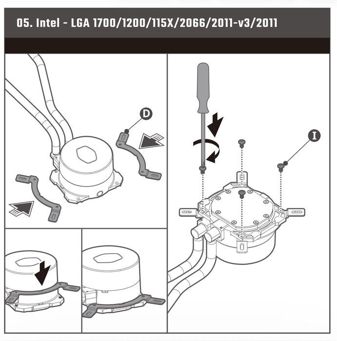 Zestaw montażowy chłodnicy wodne CoolerMaster dla Intel LGA 2066, 2011