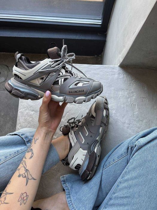 Мужские кроссовки Balenciaga Track 3.0 Grey Premium. 40-45