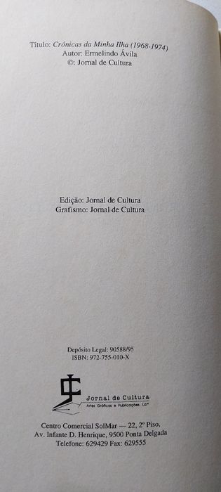 Crónicas da minha Ilha (Pico) - ERMELINDO ÁVILA