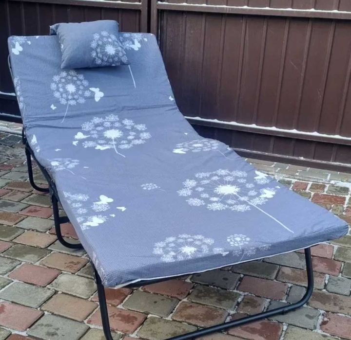 Розкладачка з матрацом ліжко складне розкладушка кровать раскладушка