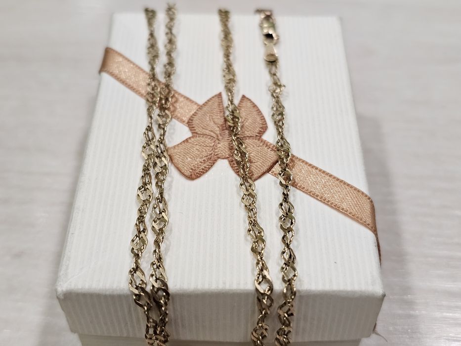 Złoty łańcuszek DAMSKI SPLOT ciekawy PR 585 60 cm