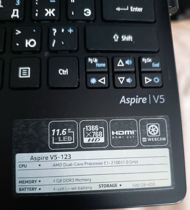 Ноутбук Acer Aspire V5-123 компактний 11,6 Діагональ