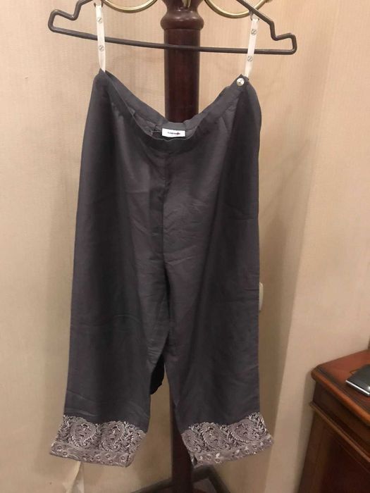 Брюки кюлоты капри Next шелковые вышивка