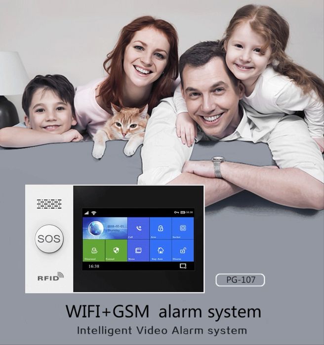 Inteligentny System Alarmowy WiFi + GSM 4G | Tuya Smart | Ekran 4.3"