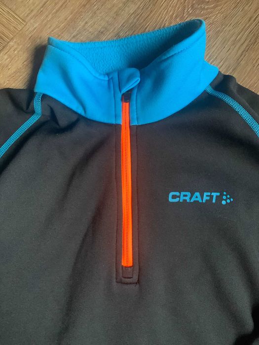Craft czarno-niebieska bluza sportowa ze ściągaczami i stójką S 36 BDB