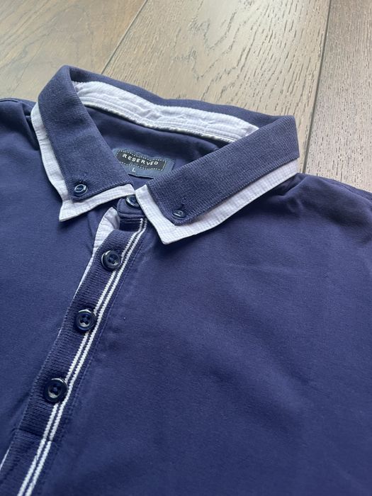 Męska koszulka polo granatowa Reserved r. L