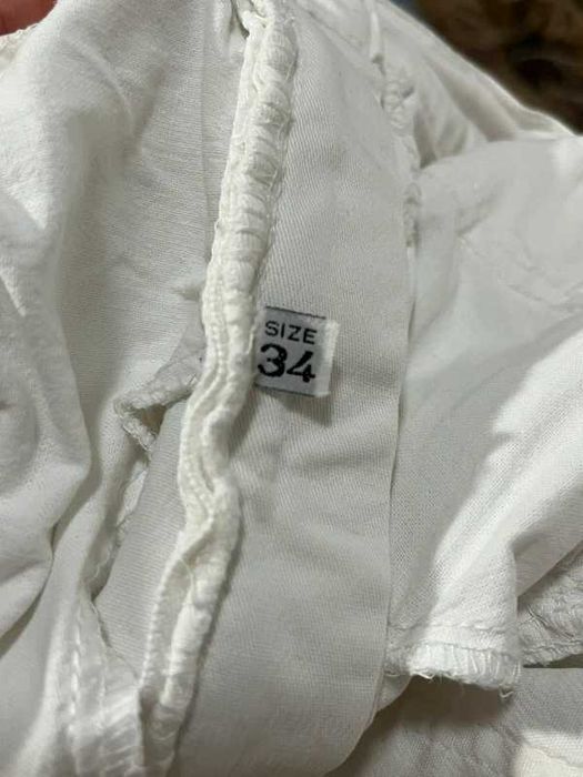 Armani Jeans białe spodnie damskie z wysokim stanem W34