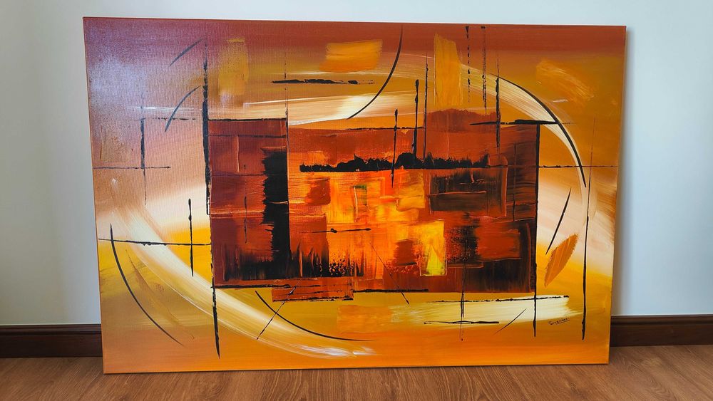 Duas Telas modernas pintura abstrata