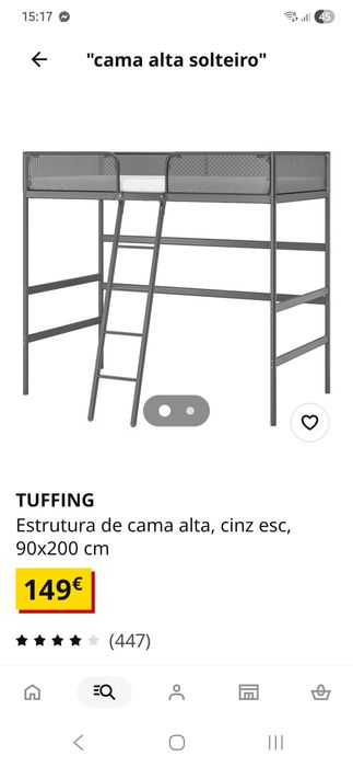 Beliche/cama alta de solteiro