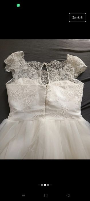 Krótka suknia ślubna Boho XL L 44 46