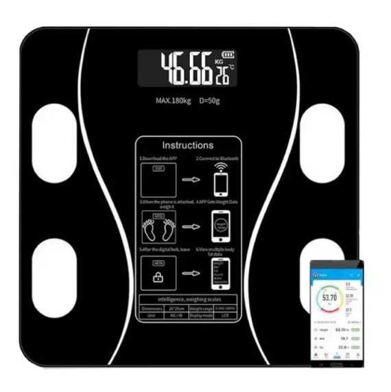Розумні фітнес ваги з Bluetooth для підлоги A-8003 Весы напольные