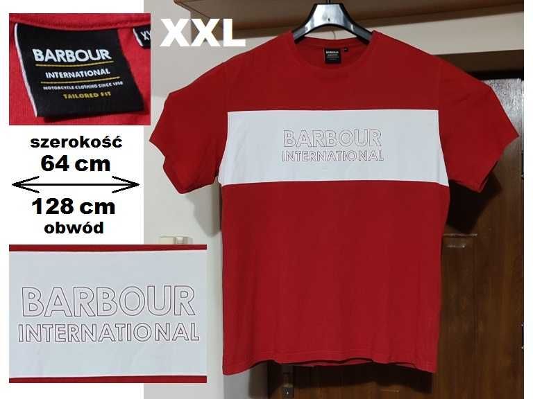 koszulka tishirt BARBOUR INTERNATIONAL klatka 62 64 - 124 128 2XL