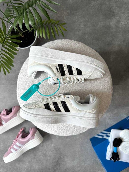 !SALE! Adidas Campus x Bad Bunny White/Black 36 37 38 39 40 41 кампус