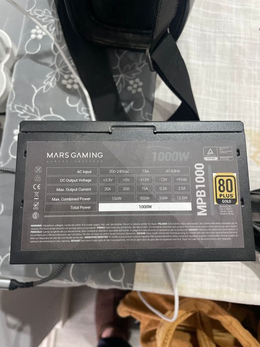 Fonte de alimentação Mars Gaming MPB1000
