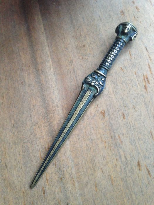 Nóż do listów zabytkowy mosiężny "Kordzik"