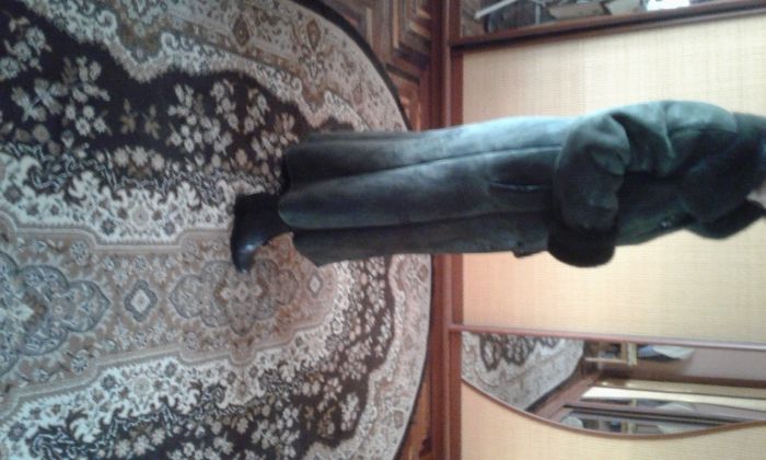 Дублянка нова з натуральної овчини з хутром песця