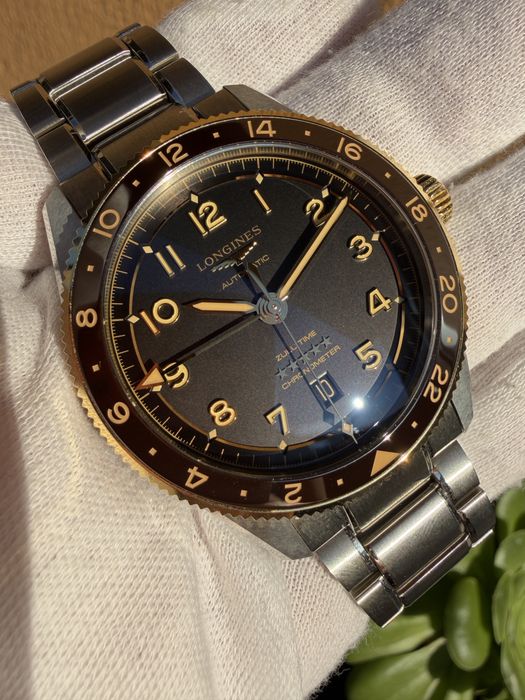 Longines Spirit Zulu Time Aço/Ouro