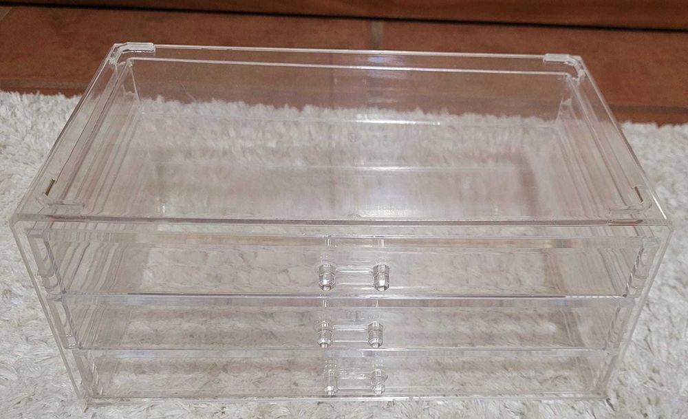 Caixa armazenamento em acrílico