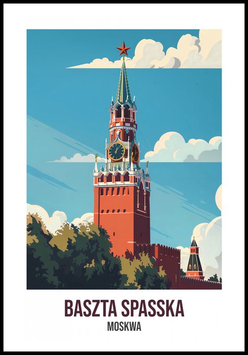 Plakat 68x101cm Baszta Spasska