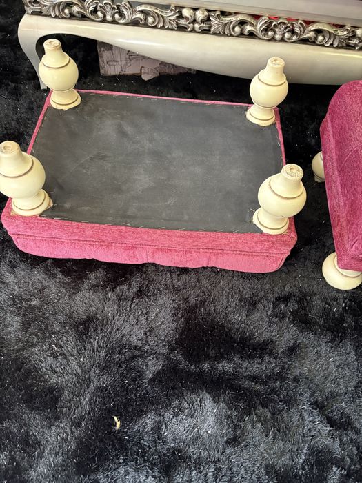 Banquetas em capitoné rosa