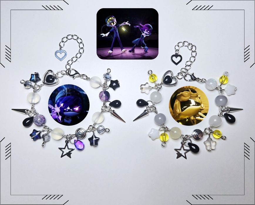 Zestaw Bransoletek Uzi i N | Murder Drones | matching alternative y2k