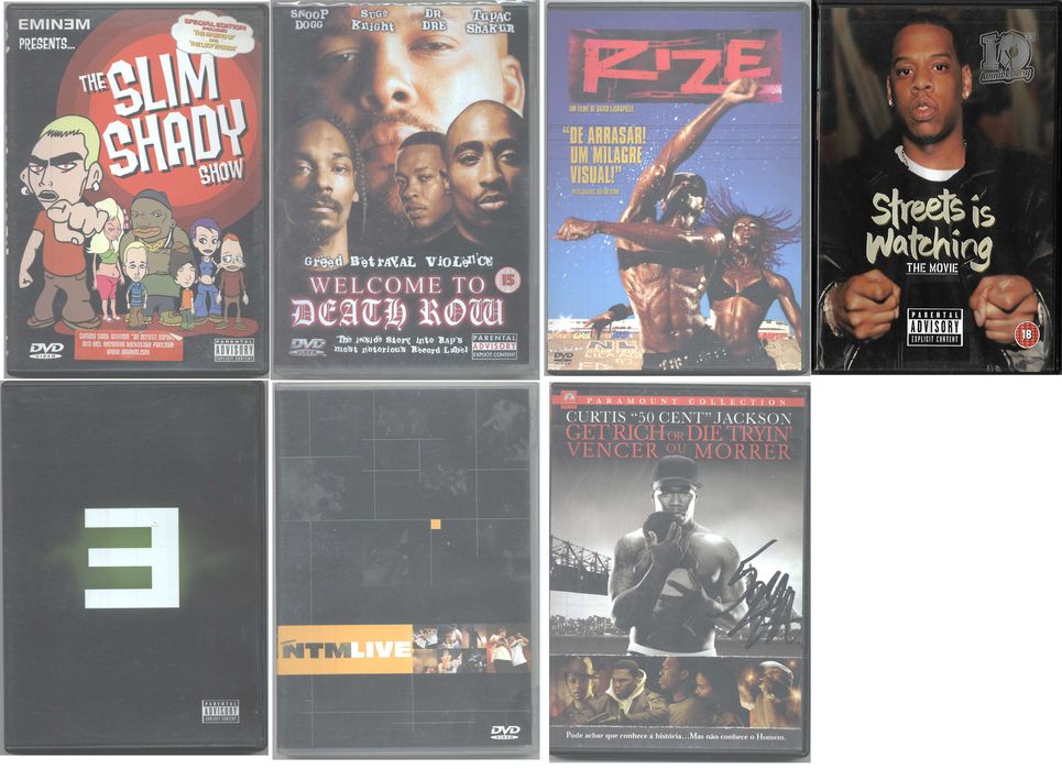 Cds LPs  DVDs Postais Hip Hop NAS  NTM Run Dmc Usher 50 Cent Wu-Tang