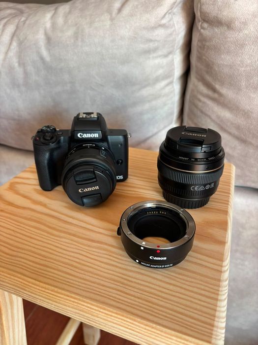 Canon M50 Mark II + lente kit 14-45 + lente 50 1.4