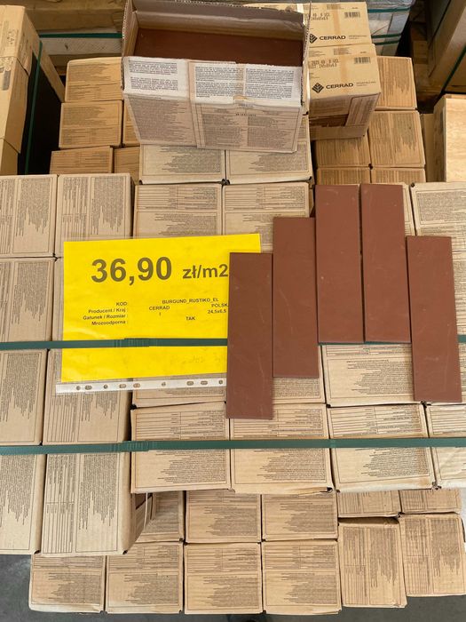 Płytka Burgund Rustic płytka klinkierowa elewacja 6,5x24,5
