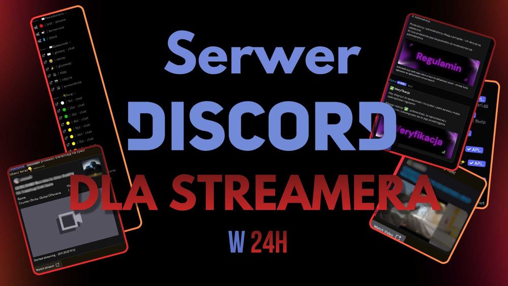 Serwer Discord Dla Streamera • Konfiguracja / Powiadomienia / W 24h!