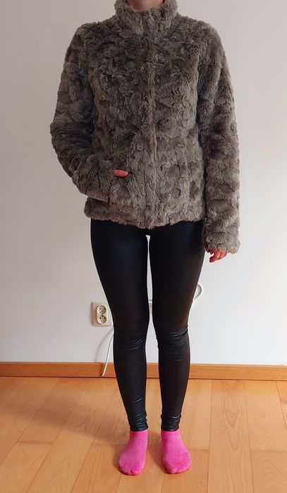 Kurtka zimowa, futerko, misio Mohito XS(34)