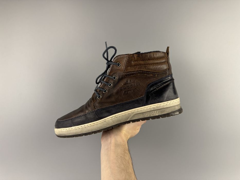 Розмір 44 28,5 см Чоловічі шкіряні черевики Bugatti Оригінал