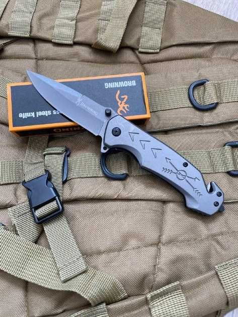 ТОП! Ніж складний Browning XD-4 стропоріз склобій тактический нож складной со стропорезом