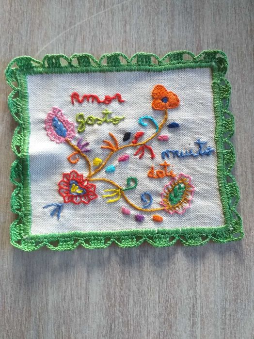 lenço namorados 13cmX13cm