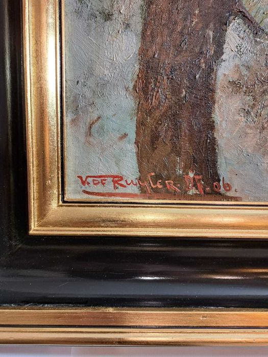 Obraz olejny - Pejzaż zimowy - Victor de Ruyte