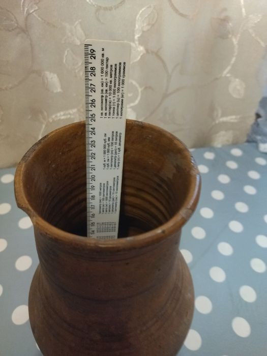 Глечик глиняний вінтажний